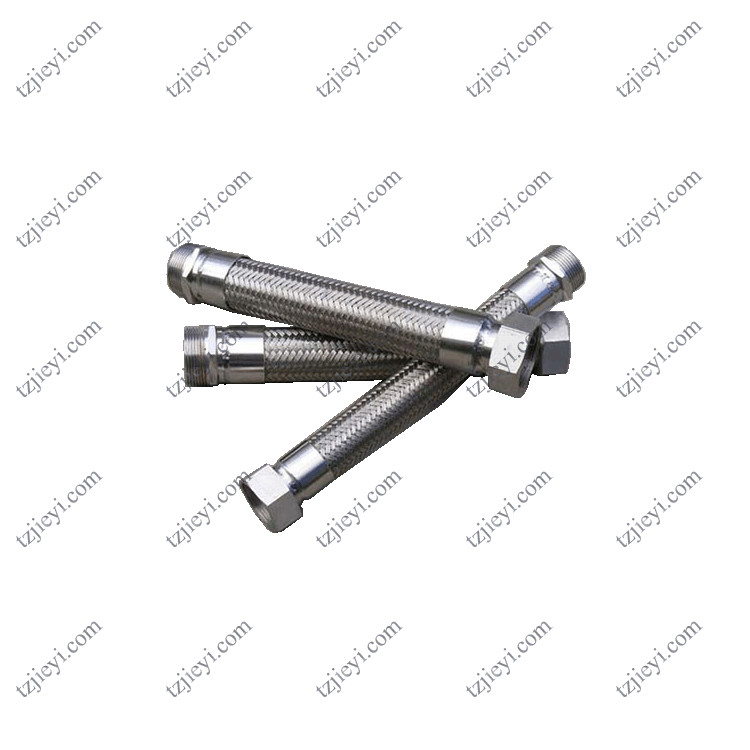 High temperature steam flexible metal braided hose with bell mouth internal thread connection is used in printing and dy