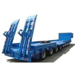 Quality Heavy Duty Gooseneck Flatbed Trailer , 4 Axle Lowboy Semi Trailer 80 - 85 Ton wholesale