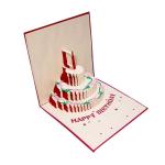 CMYK Color 3D Pop Up Greeting Card for Birthday 148×210mm Size