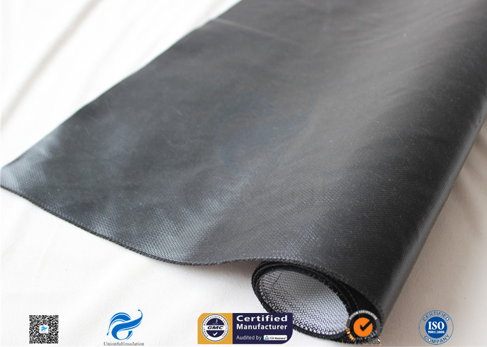 Black Silicone Coated Fiberglass Fabric For Thermal Insulation Blanket