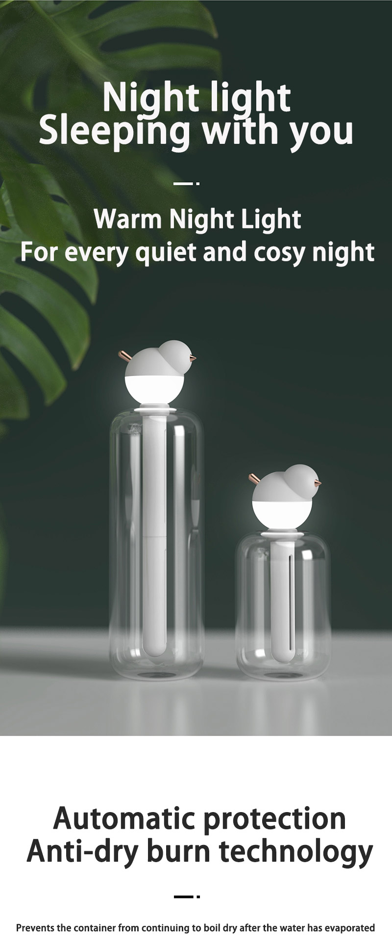 Creative Bird Humidifier USB Portable Water Replenishing Air Humidifier, Suitable For Home Use Birdie Humidifier Aroma D