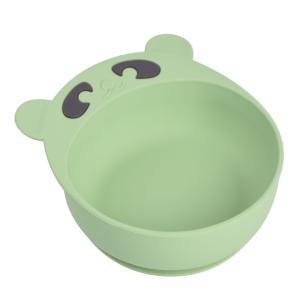 Quality Green Bear Silicone Feeding Bowl Round Silicone Bowl Non Toxic wholesale