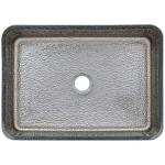 Silver Chromed Rectangular Above Counter Sink Shinning Shallow Vessel Bathroom
