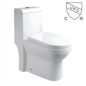 Quality UPC 300 400mm Roughing In 1 Piece Dual Flush Toilet Bowl Self Cleaning Glaze wholesale