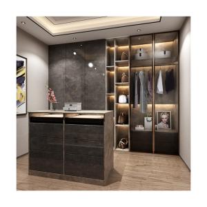 Quality Contemporary Design Style YALIG Veneer Modern Corner Wardrobes for Bedroom Furniture wholesale