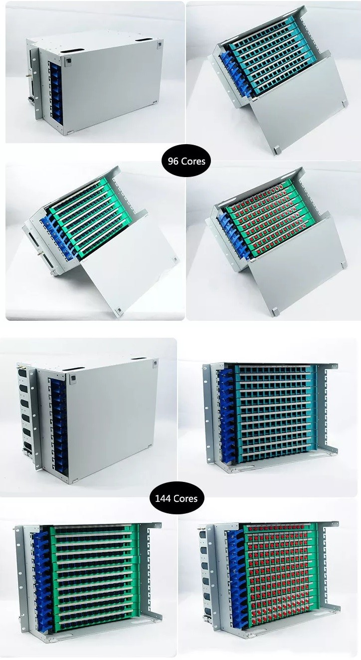 ODF 48 Port SC Fiber Patch Panel Rack Mount Multimode 48 Core