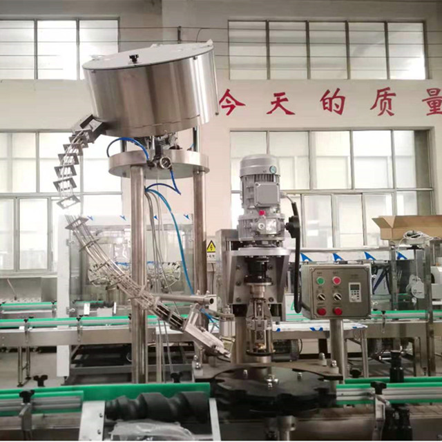 automatic ropp screw cap glass bottle closing sealing capping machine