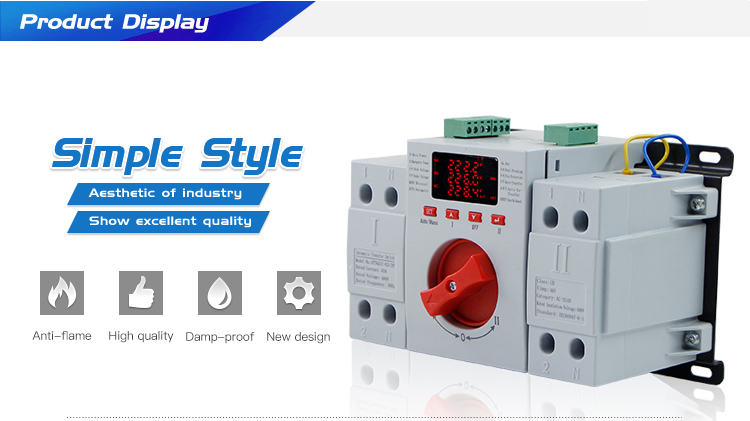ATSQ1Z 2Poles 63A Intelligent Dual Power Automatic Transfer Switch
