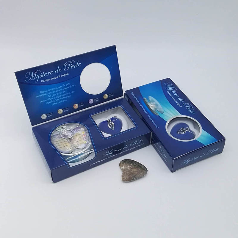 Custom Color Box Natural Love Pearl Necklace Gift Box With Fashion Cage Pendant sending to Wife,Girl Friend,Mother ect