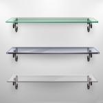 Stainless Steel Shelf 8mm Tempered Grinded Toughened Glass for Frameless Shower