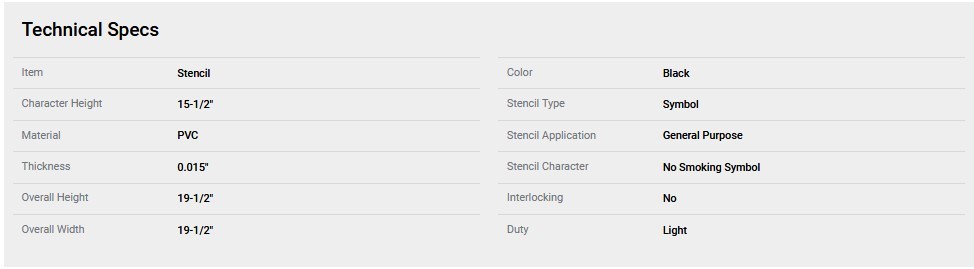 No Smoking PVC Stencil Wall Paint Stencil Not Easy Break Eco - Friendly Material