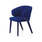 Modern Solid Ash Wood Frame Accent Chair Linen Fabric Nora Armchair