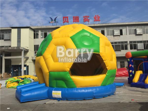 Commercial Inflatable Football Bouncer , PVC Tarpaulin Soccer Blow Up Bounce