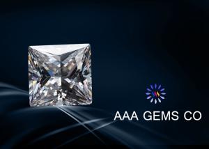 Quality Hair Accessory Square Colorless Moissanite Loose Stones 3 Carat 9mm wholesale