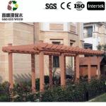 Mold Resistant Wood Grain Composite Pergola Material Pergola WPC 5.4M 5.9M