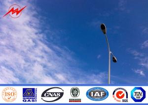 Quality Road Powder Coating Solar Street Light Poles With Single Bracket 20w - 400w wholesale