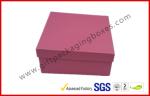 Rigid Luxury Pink Gift Boxes Matt Lamination , jewelry gift boxes