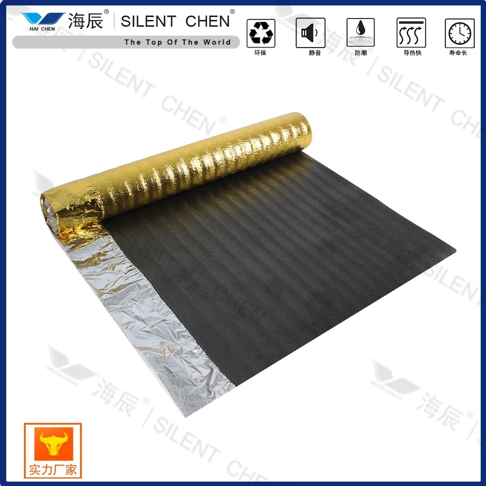 2 In 1 EPE Laminate Moisture Proof Hardwood Flooring Underlayment Gold Foil