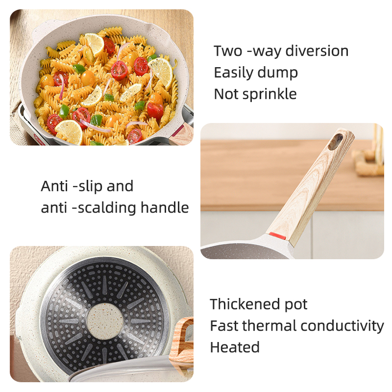 New Arrival Induction Omelet Pans Maifan Stone Coating Aluminum Frypan Non Stick Granite Frying Pan Skillet Pan