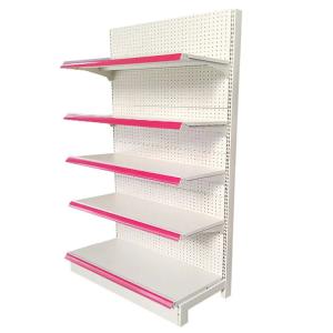 Quality Factory Custom Size Color logo supplier metal supermarket shelf grocery shelves gondola rack wholesale