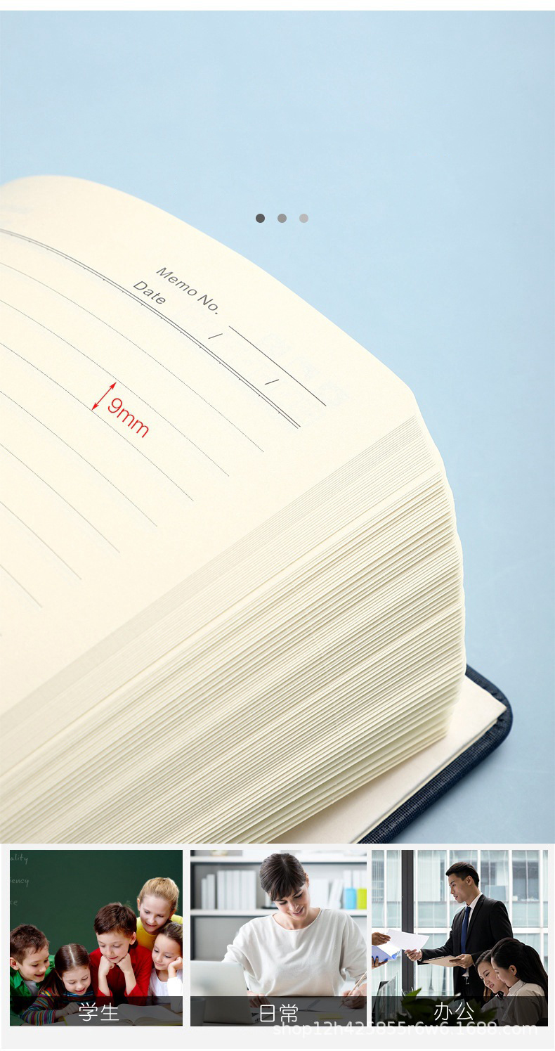 Thread Sewing Binding A5 Business Simple Pu Buckle Notepad for Customized Document