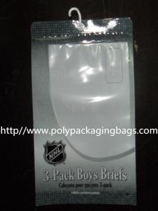 Quality Composited Clear Poly Bags for Short Pants , Plastic Hanger Bags wholesale