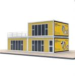 20ft Bathroom Black Container House With One Bedroom Hotel Kitchen Manufactured