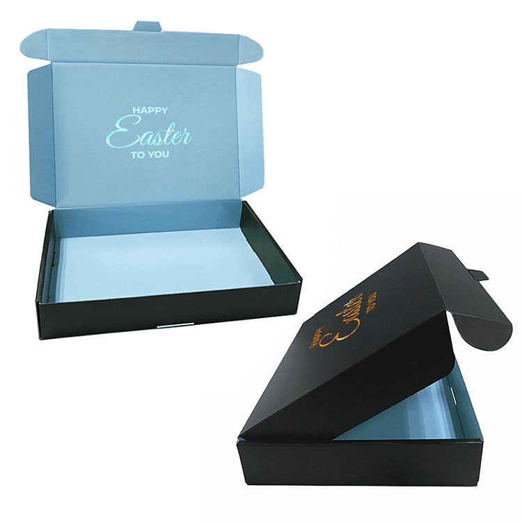 Cosmetic 300dpi 1 Piece Corrugated Mailing Boxes Gold Logo