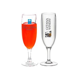 Quality Premium Recyclable Plastic Champagne Glasses 180ml 6oz Unbreakable wholesale