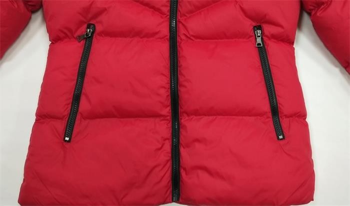 Ladies Red Puffa Coat Warm Waterproof Womens Red Puffer Jacket With Fur Hood