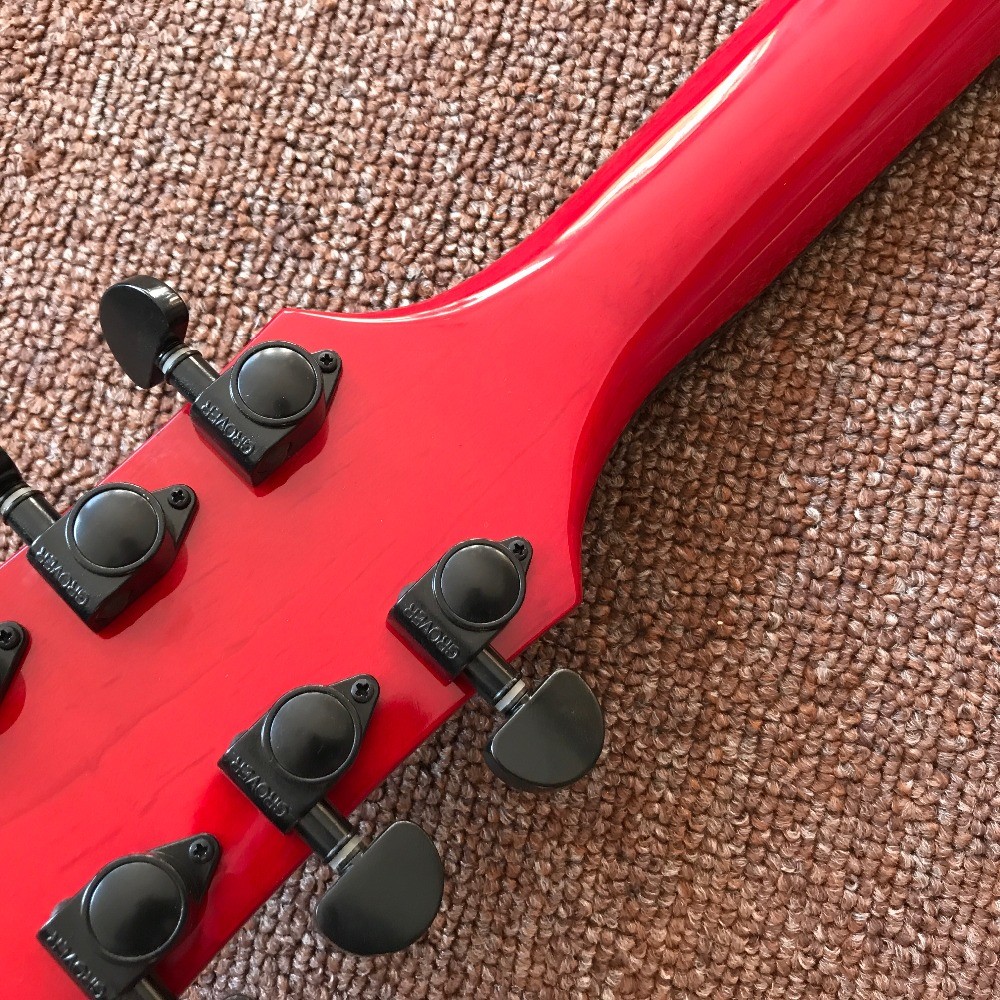 New custom Electric guitar Hot Selling red color Electric Guitar 6 Strings Guitars with black binding and black hardware