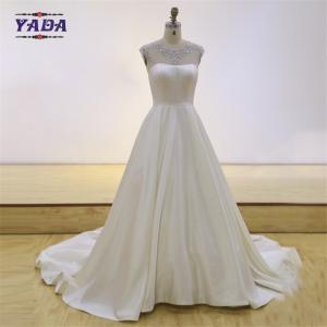Quality Elegant screen cloth embroidery satin floor-length a-line sweetheart pattern wedding gown bridal dress wholesale
