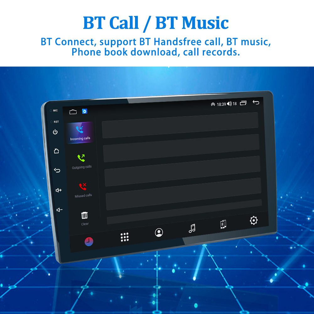 Universal 9/10 Inch Car Android Touch Screen GPS Stereo Radio Navigation System 4 64G