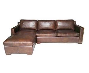 Quality Vintage Retro Genuine Leather Sofa Set Distressed Leather Sectional Sofa wholesale