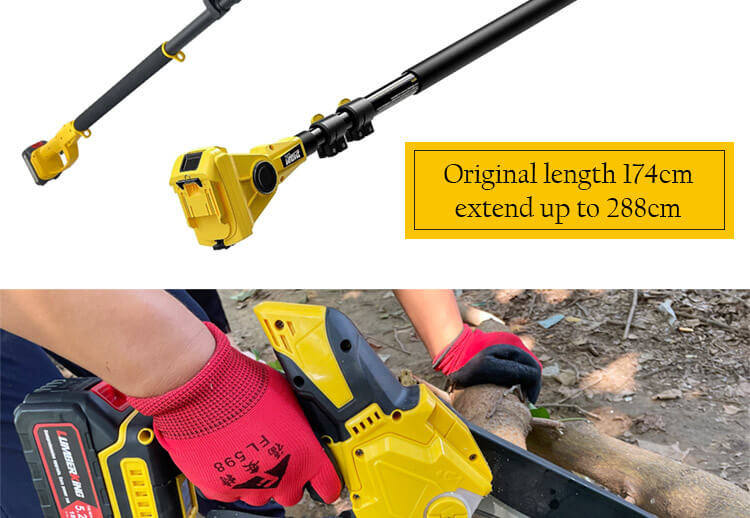 Customized Brushless 8" Cordless Mini Chainsaw One-Hand Operated Lightweight Power Electric Chain Saw