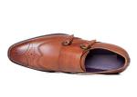 Men'S Goodyear Welted Shoes , Handmade Double Monk Strap Mens Shoes