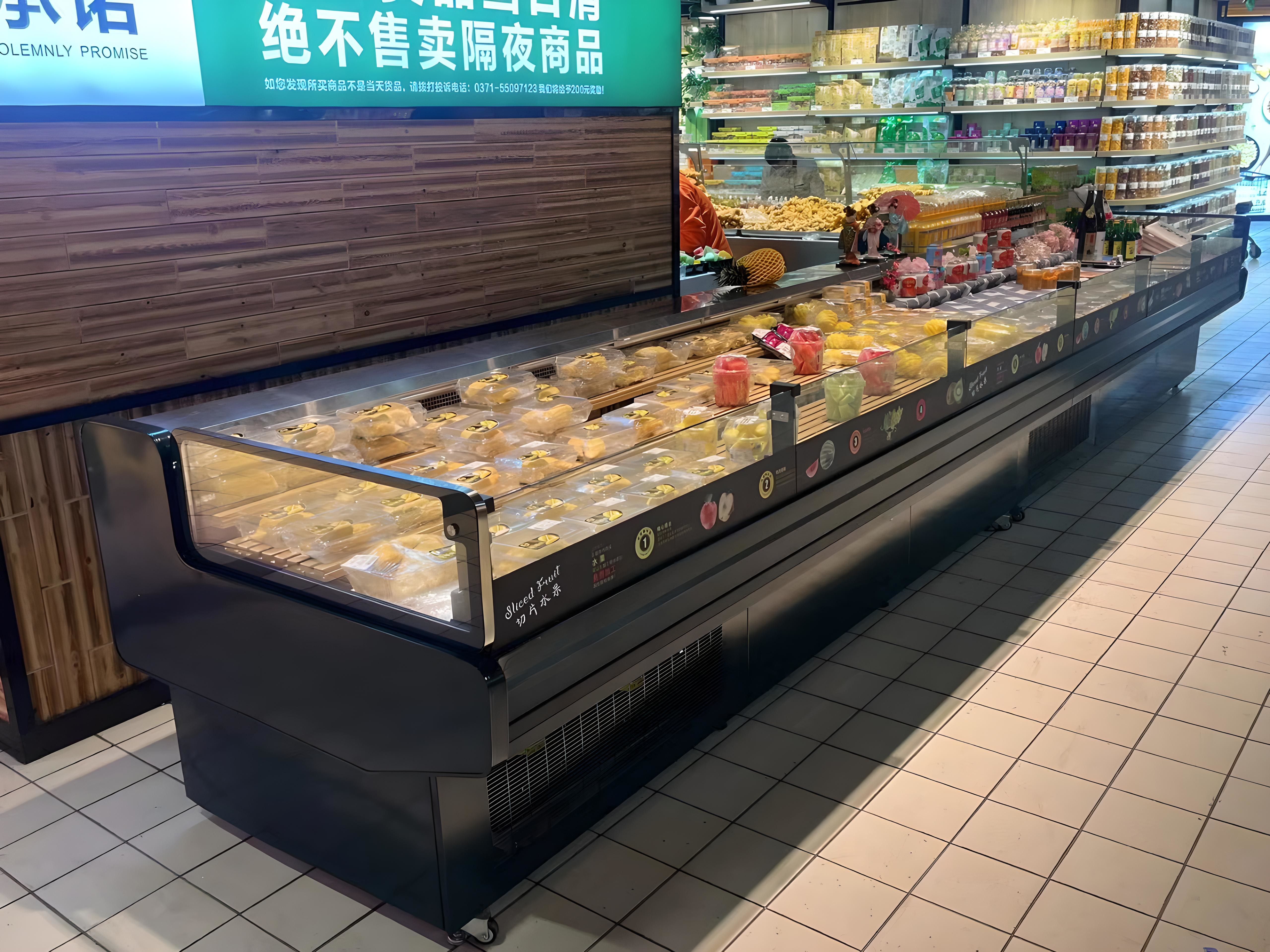 160L Meat Freezer Showcase Butchery No Door Display Fridge Frost - Free