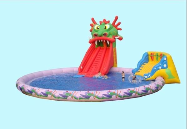 Adults PVC Inflatable Aqua Water Game Park With Slide