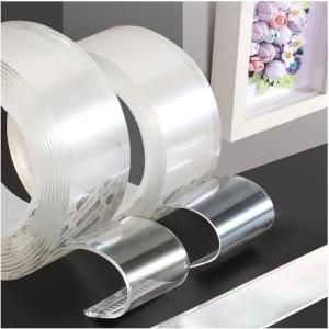 Quality Washable Nano Double Sided Tape for Hook/Kitchen/Bathroom 1mm/2mm x 50mm Transparent wholesale