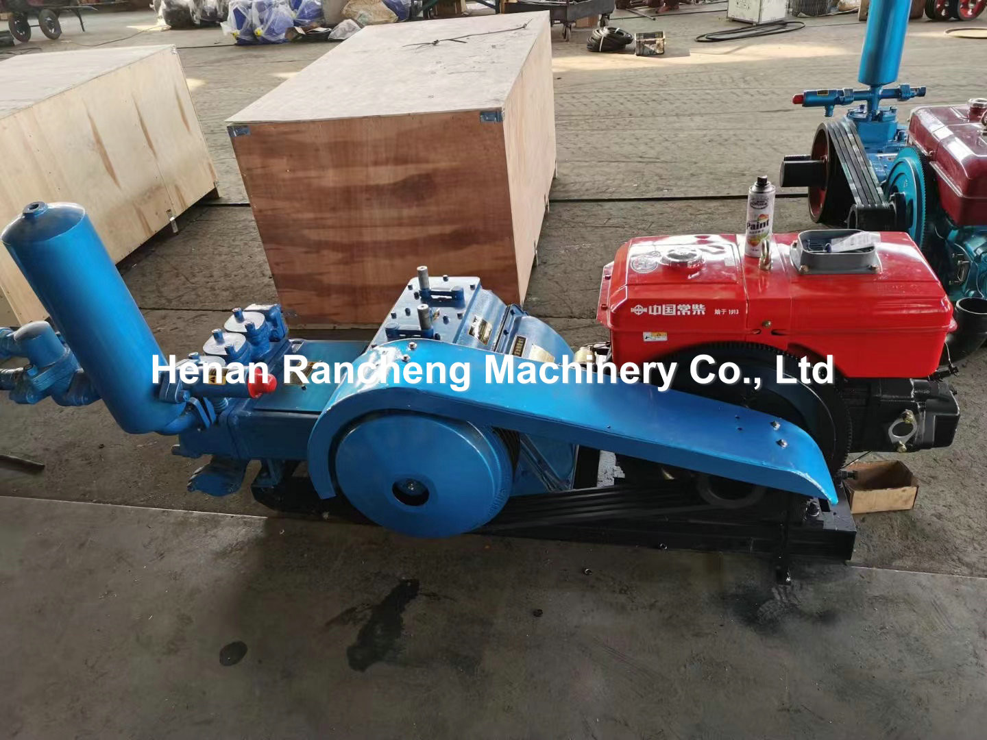 BW450 Horizontal Three Cylinder Reciprocating Single Acting Piston Pump For Water And Mining Drilling