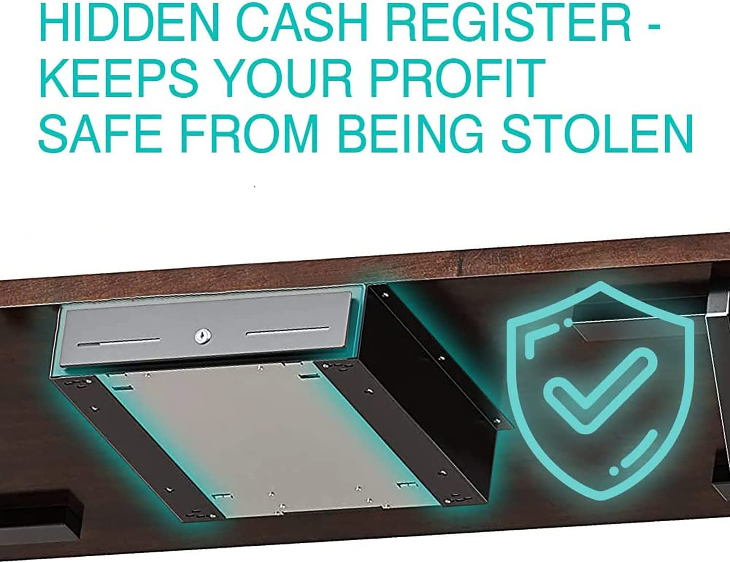 Under counter Mounting Bracket Metal Cash DrawerHeavy Duty Steel Mounting Bracket for Mounting 16" Cash Registers