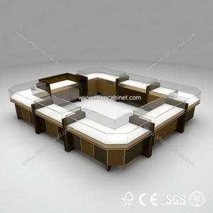 Quality Black glass display Jewelry Showcase for Store wholesale
