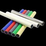 Diameter 28mm Colourful PE / ABS Coated Kaizen Steel Lean Pipe / Tube For
