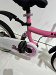 Pink 1 Speed Hard Carbon Steel Frame Childrens Training Wheel Bikes For Little