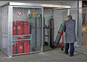Quality Industrial Gas Cylinder Storage Of Propane Gas Cylinders Black / Yellow / White Color wholesale