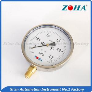 Quality 150mm Half SS Pressure Gauge , SUS304 Case Oil Filled Water Pressure Gauge wholesale