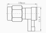 2.92mm K Male Right Angle Coax Connector Stainless Steel for 2# Semi-Flex mmW