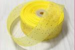 Versatile Durable Silk Organza Ribbon With Silver Dot Perfect For Gift Wrapping