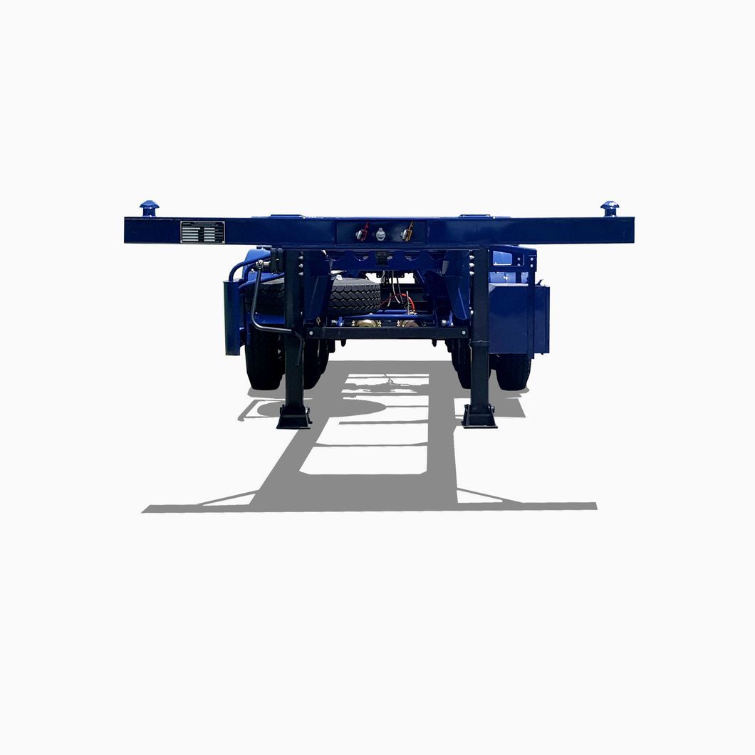 3 Axles 40FT ISO Straight Skeleton Truck Trailers with BPW Axle 12t and Mechinical Suspension for Heavy Duty Container Transit