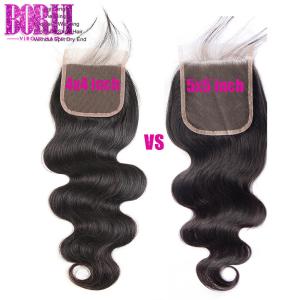 Quality 4 * 4 5 * 5 6 * 6 Lace Closure , Brazilian Pre Plucked Hair With Baby Hair Soft wholesale